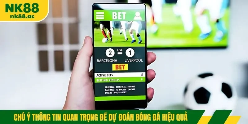 Chú ý thông tin quan trọng để dự đoán bóng đá hiệu quả